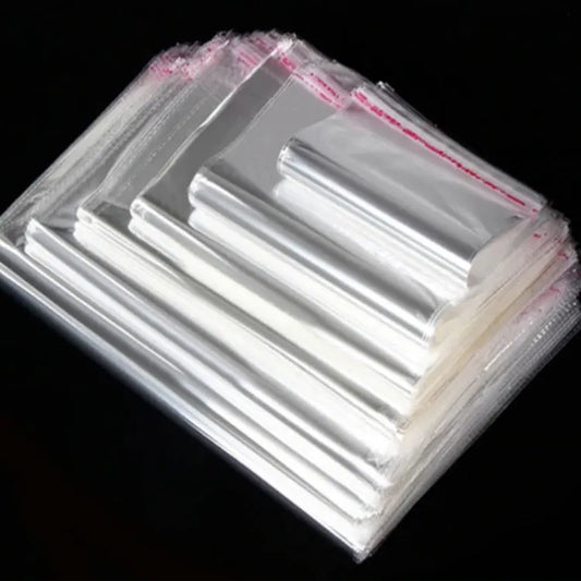 100PCS Resealable Transparent Plastic Bags Bopp Poly Self Adhesive Seal Jewellery Making Bag multiple sizes Available