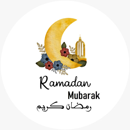 100 Pcs Ramadan Mubarak Gift Sticker Candy Label Sealing Stickers Ramadan Kareem Decoration Festival Party Supplies