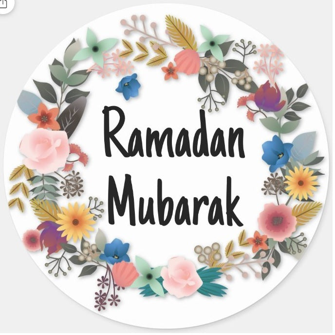 100 Pcs Ramadan Mubarak Gift Sticker Candy Label Sealing Stickers Ramadan Kareem Decoration Festival Party Supplies