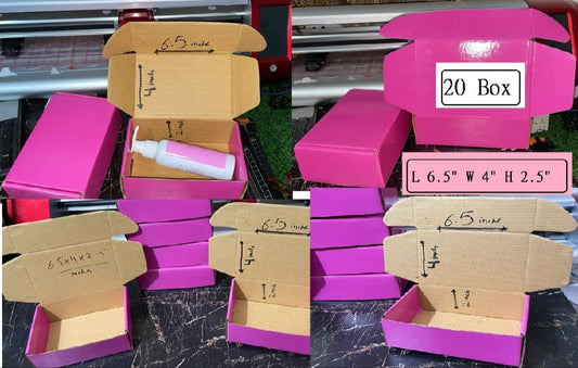 Pack of 20 Pink Courier Mailer Boxes Hard Corrugated Box - Sizes Available