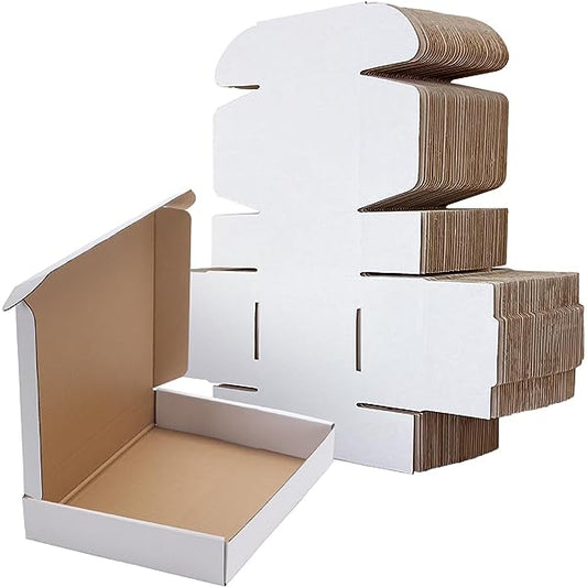 Pack of 25 Shipping Mailer Boxes Size 10 x 10 x 2 Inch Corrugated Boxes - Packing Material