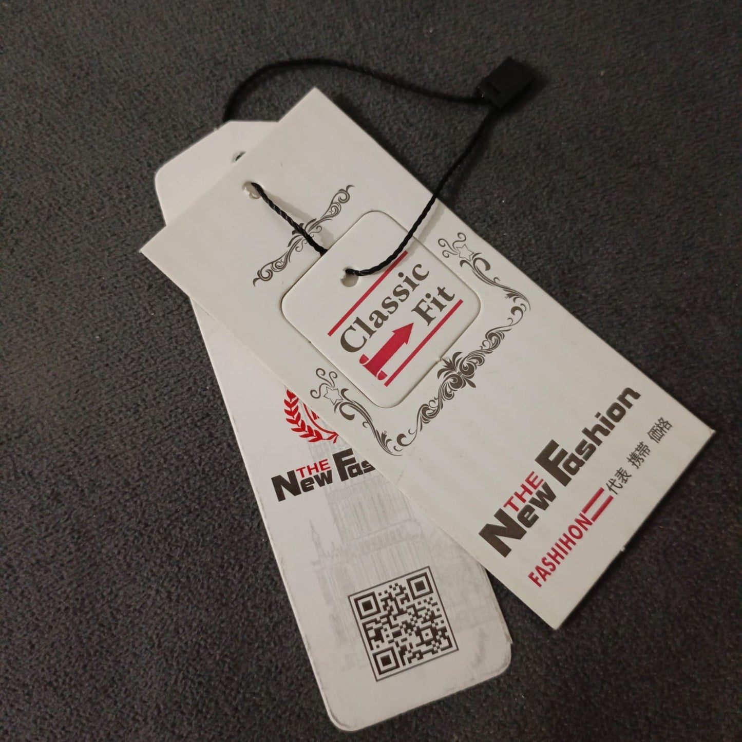 2 in 1 Tags with String Kraft Paper Card 25 pcs 5 x 10 cm