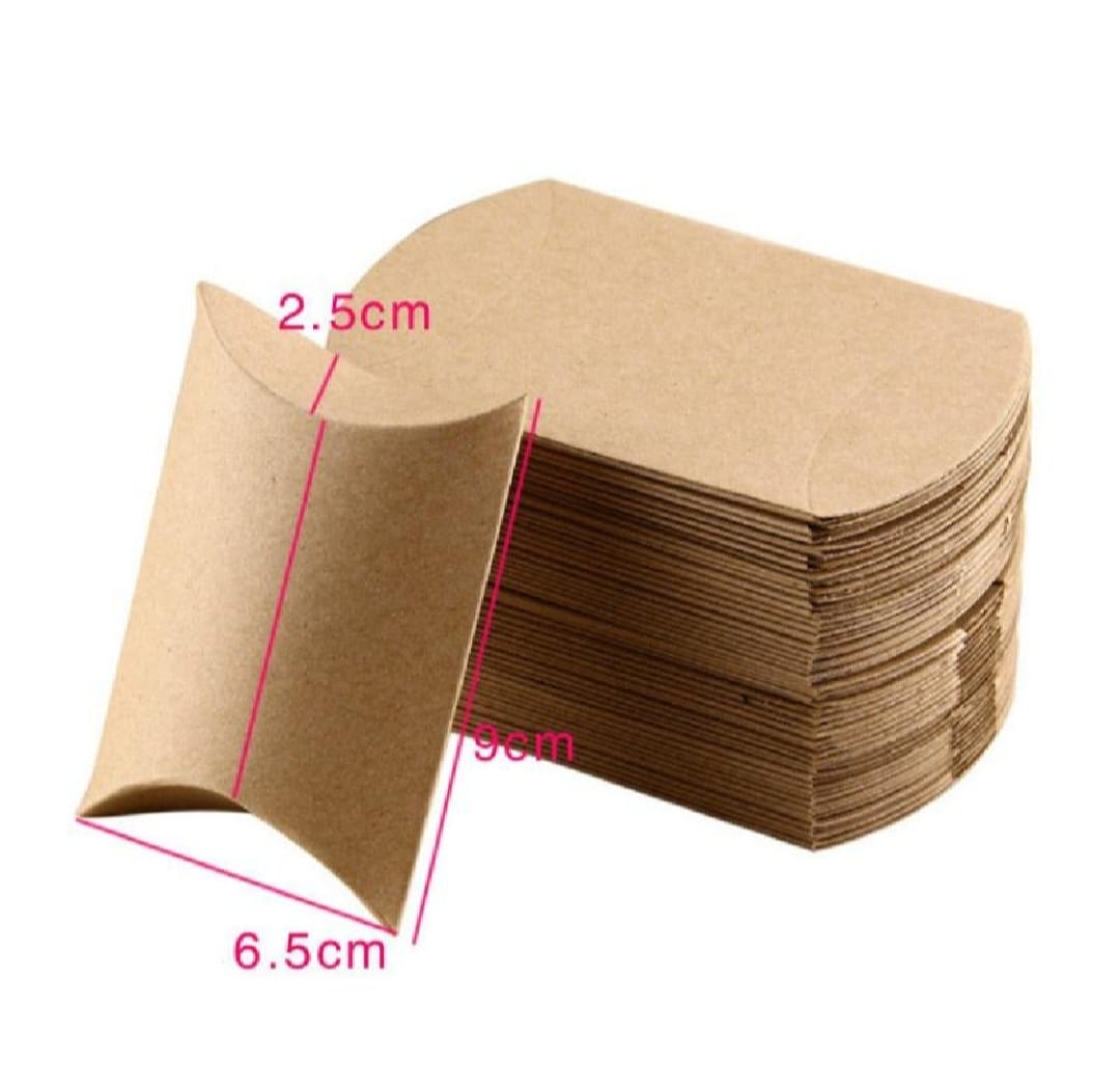Brown Candy Box Kraft Card Packaging Pillow Boxes Candy Bags Wedding Favor Gift Boxes Birthday Party Decors