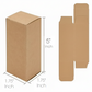 Heavy-Duty Tuck Top Gift Boxes with Lids - Brown Kraft Cardboard Boxes. Size 1.75 x 1.75 x 5 Inch Secure Closure, Sturdy for Hair Oil, Serum Bottles