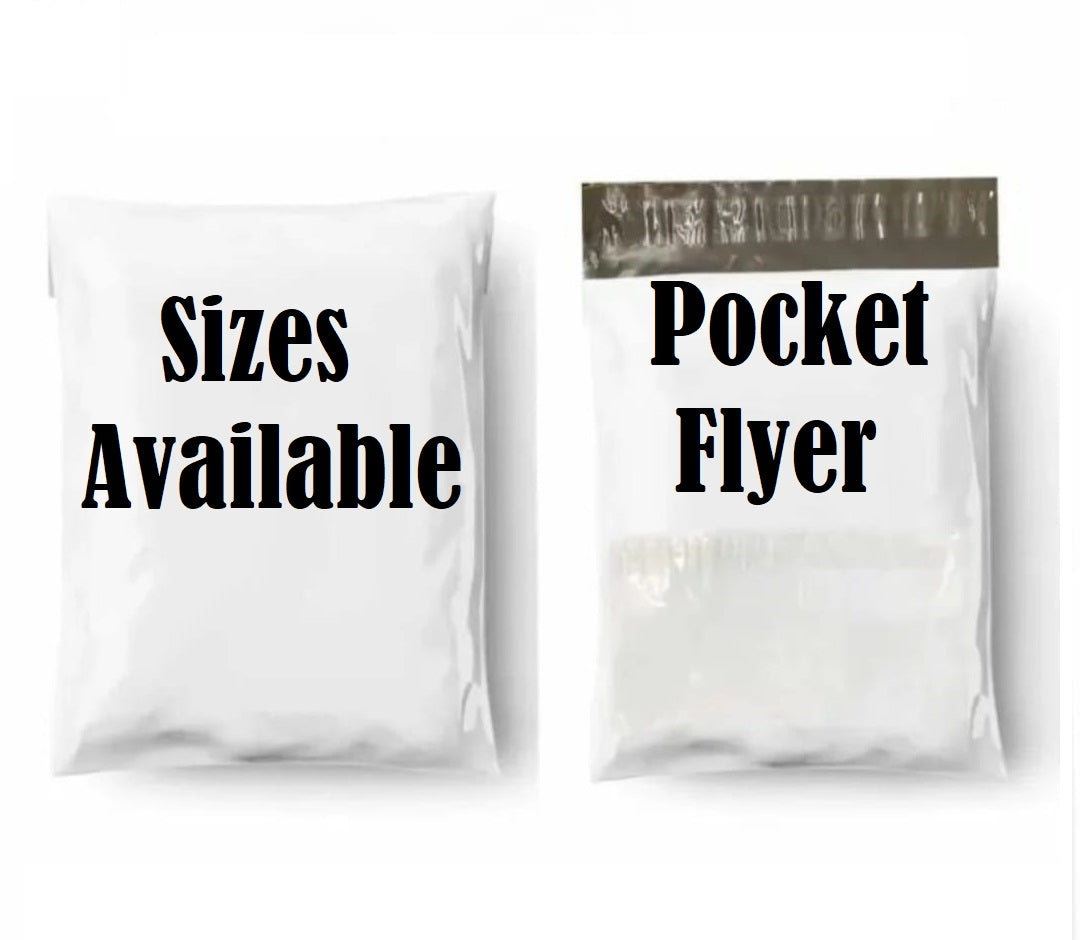 50 Pcs Courier Flyers Shipping Bags With Address Label Pocket - Sizes Available