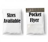 25 Pcs Courier Flyers Shipping Bags With Address Label Pocket - Sizes Available