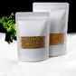 25 Pcs Stand Up Pouches Kraft Paper Bags With Window And Zipper Packaging Material