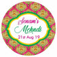 50 Pcs Modern Wedding Mehndi Favor stickers - Your Custom Text (Copy)
