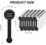 Black Self-Adhesive Baking Sealing Stickers - Rectangular Labels for Cakes, Pastries, Lollipops &amp; More - Perfect for Home Kitchen Use, Baking Labeling Stickers