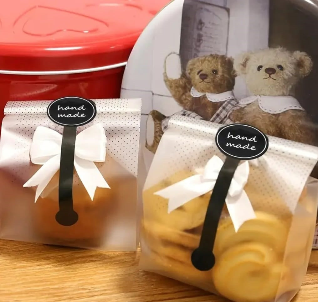 Black Self-Adhesive Baking Sealing Stickers - Rectangular Labels for Cakes, Pastries, Lollipops &amp; More - Perfect for Home Kitchen Use, Baking Labeling Stickers