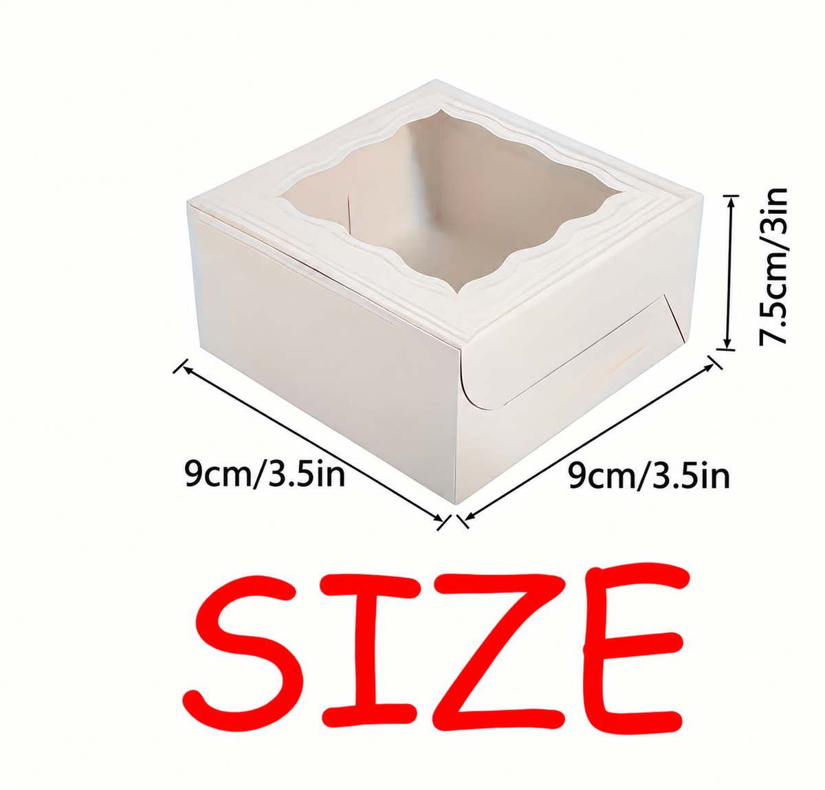 50/25/10pcs White Cardboard Boxes with Windows, Disposable Pastry Boxes, Cake Boxes, Used for Packaging Cookies, Strawberries, Macarons, Desserts, Disposable Paper Boxes