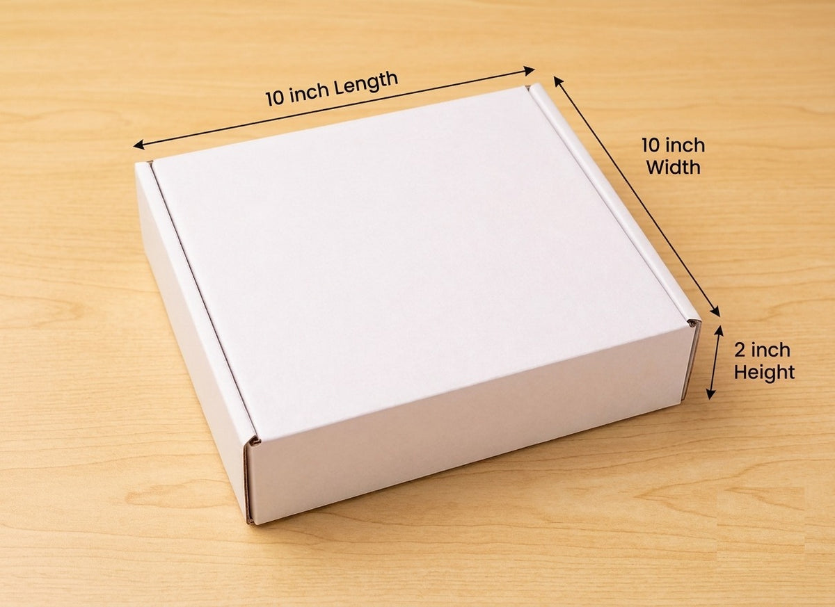 Pack of 25 Shipping Mailer Boxes Size 10 x 10 x 2 Inch Corrugated Boxes - Packing Material